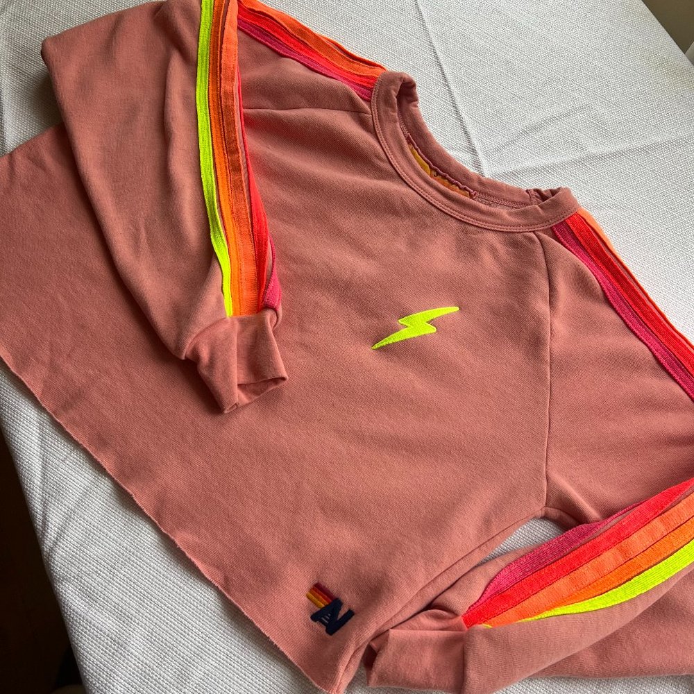 Aviator Nation Women's cropped sweatshirt   SIZE SMALL